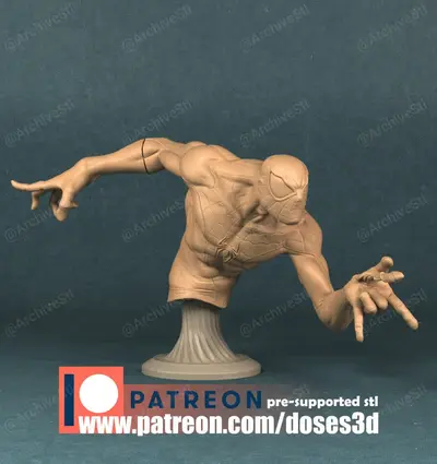Spiderman Busto Archivo Stl Para Impresion 3D