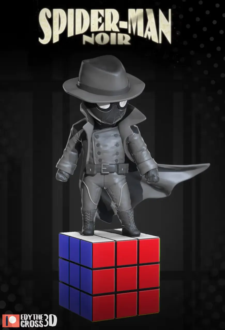 Spiderman Noir Archivo STL OBJ para Impresion 3D