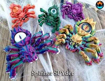 Spyner Araña Archivo Stl Obj Para Impresion 3D