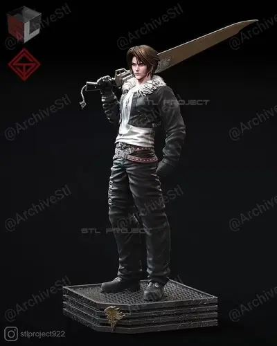 Squall Leonhart Ff7 Archivo Stl Para Impresion 3D