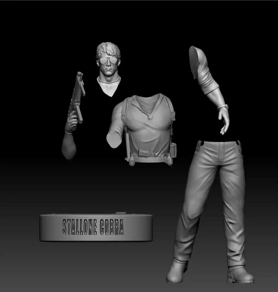 Stallone Cobra Archivo Stl Obj Para Impresion 3D