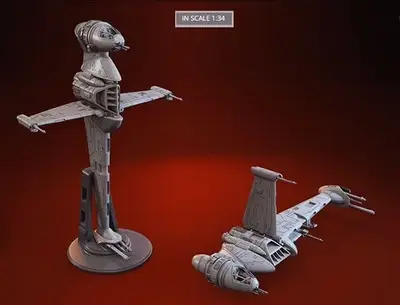 Star Wars B-wing Fdm 1.0 G Archivo Stl Para Impresión 3d