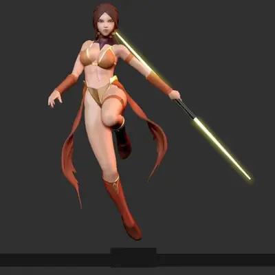 Star Wars Bastila Shan (washed) Stl Obj Impresión 3d