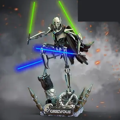 Star Wars General Grievous Snx Archivo Stl Para Impresión 3d