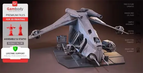 Star Wars Laati Gunship G Archivo Stl Para Impresión 3d