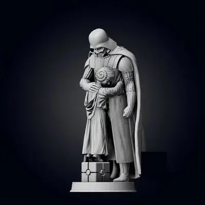 Star Wars Leia Y Vader Father Archivo Stl Para Impresión 3d