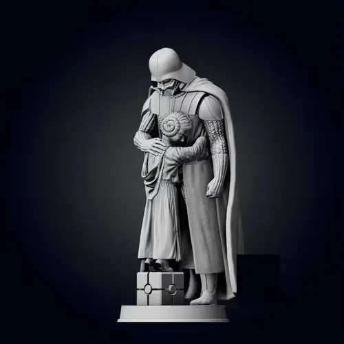 Star Wars Leia Y Vader Father Archivo Stl Para Impresión 3d