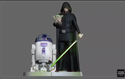 Star Wars Luke The Mandalorian Stl Obj Impresión 3d