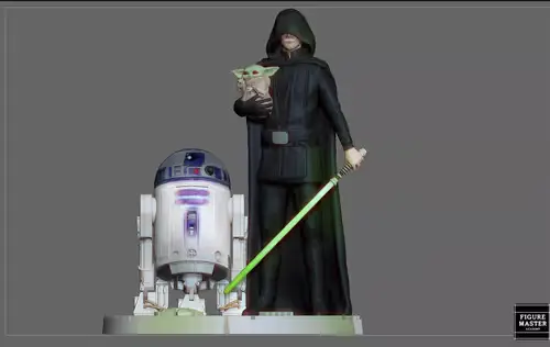 Star Wars Luke The Mandalorian Stl Obj Impresión 3d