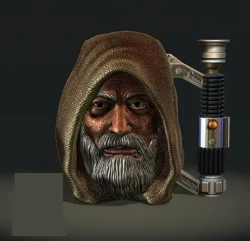 Star Wars Obiwan Mug Hex3d Stl Obj Impresión 3d