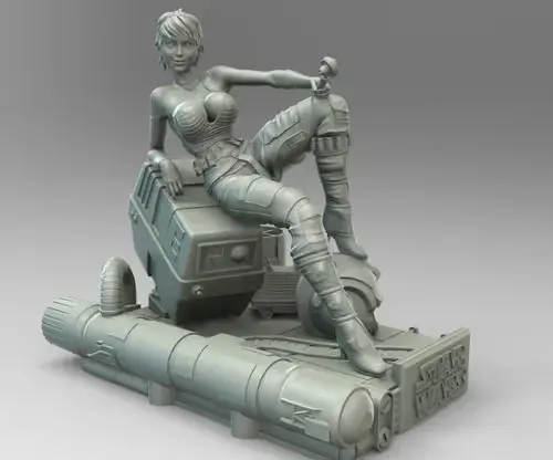 Star Wars Pin Up Rebel Pilot Archivo Stl Para Impresión 3d