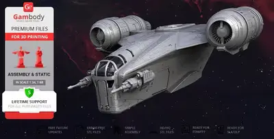 Star Wars Razor Crest  Gambody Archivo Stl Para Impresión 3d