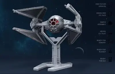 Star Wars Tie Interceptor Gambody Archivos Stl Impresión 3d