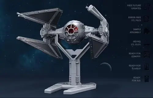 Star Wars Tie Interceptor Gambody Archivos Stl Impresión 3d