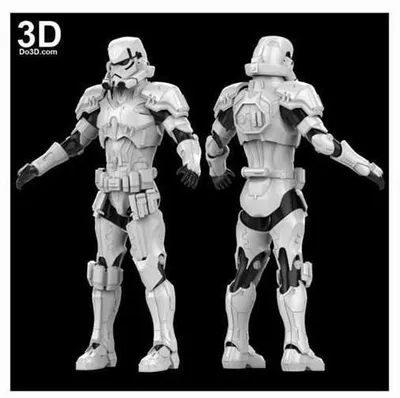 Star Wars Variant Stormtrooper Full Body Armor Suit Archivo STL Impresión 3D