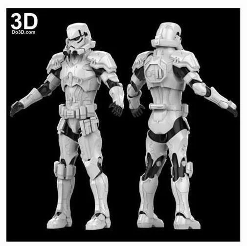 Star Wars Variant Stormtrooper Full Body Armor Suit Archivo STL Impresión 3D