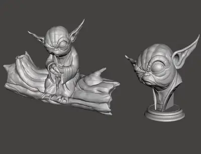 Star Wars Yoda + Busto Archivo Stl Para Impresión 3d