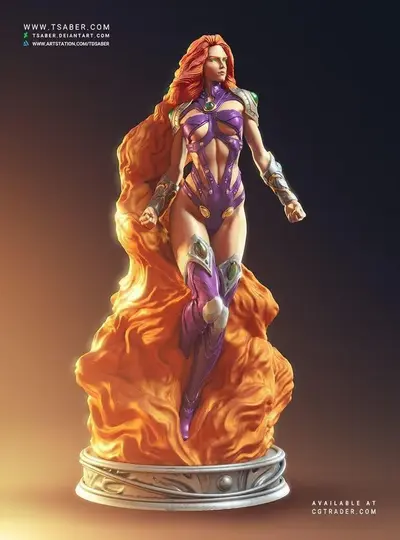 Starfire Diorama DC Archivo STL OBJ para Impresion 3D