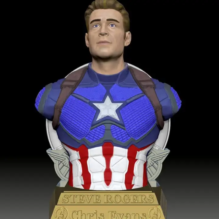 Steve Rogers Captain America Archivo Stl Para Impresion 3D