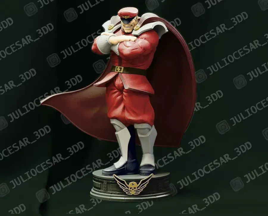 Street Fighter M Bison Archivo STL OBJ para Impresion 3D