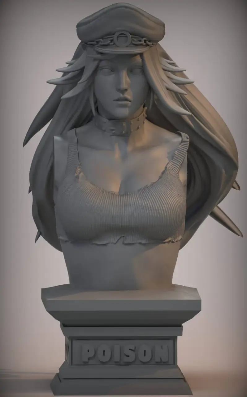 Street Fighter V Poison Busto Archivo Stl Para Impresion 3D