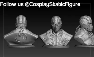 Sub Zero Busto 2 Archivo Stl Para Impresion 3D