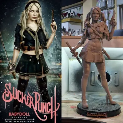 Sucker Punch Babydoll Archivo Stl Para Impresion 3D