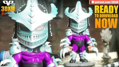 Super Shredder Chibi Archivo Stl Para Impresion 3D