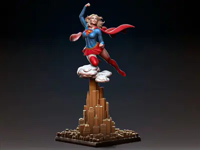 Supergirl Archivo Stl Para Impresion 3D