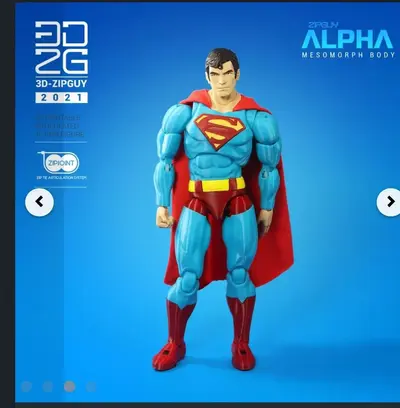 Superman Articulado Archivo STL OBJ para Impresion 3D