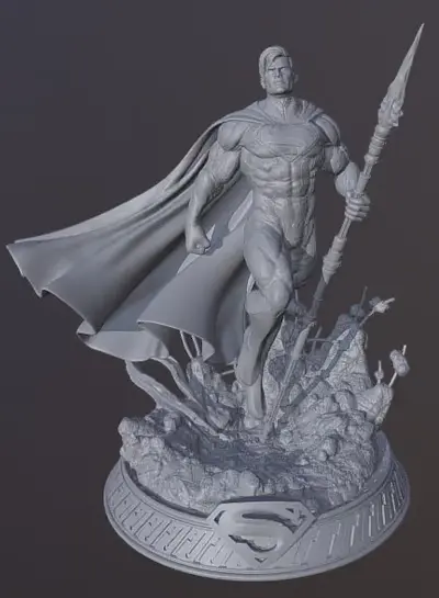 Superman DC Base Archivo STL OBJ para Impresion 3D