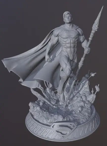 Superman DC Base Archivo STL OBJ para Impresion 3D