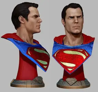 Superman Henry Cavill Busto Archivo Stl Para Impresion 3D