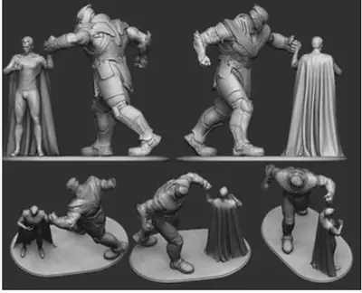 Superman Vs Thanos Stl Archivo STL OBJ para Impresion 3D