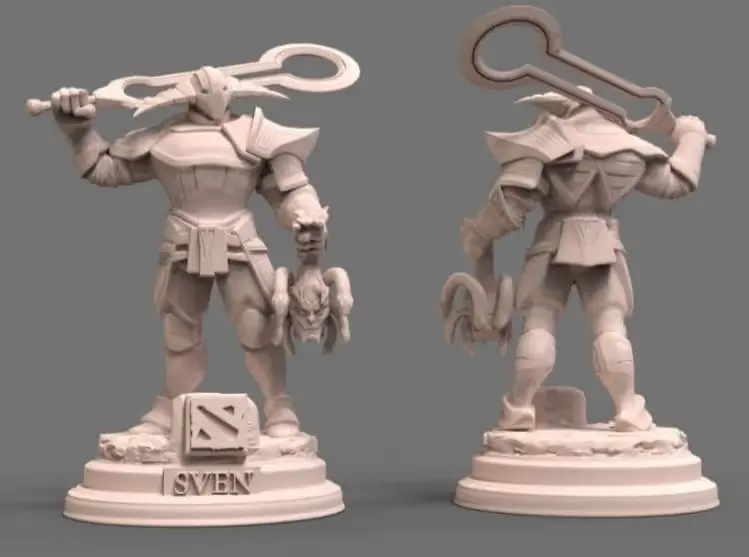 Sven Dota 2 Archivo Stl Obj Para Impresion 3D