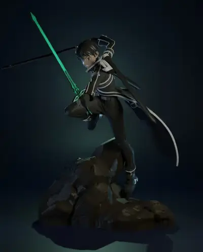 Sword Art Online Kirito Hy-michel Archivos Stl Impresión 3d
