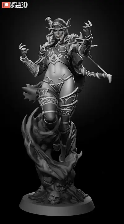 Sylvanas Windrunner Wow Archivo Stl Para Impresion 3D