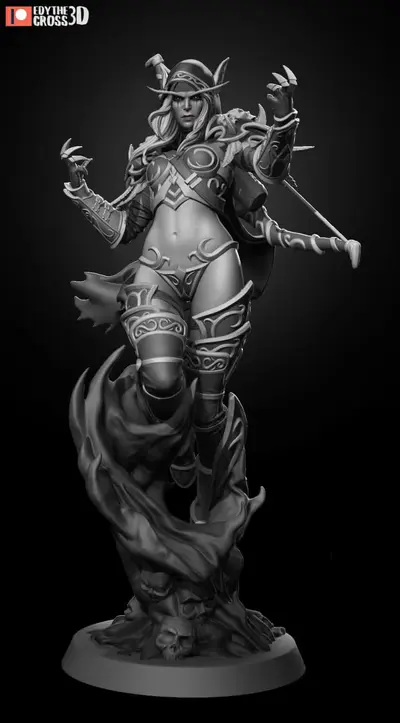 Sylvanas World Of Warcraft Archivo Stl Para Impresion 3D