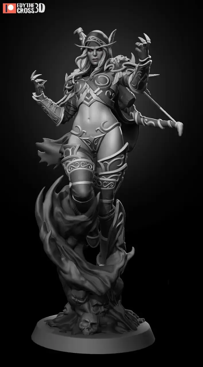 Sylvanas World Of Warcraft Archivo Stl Para Impresion 3D