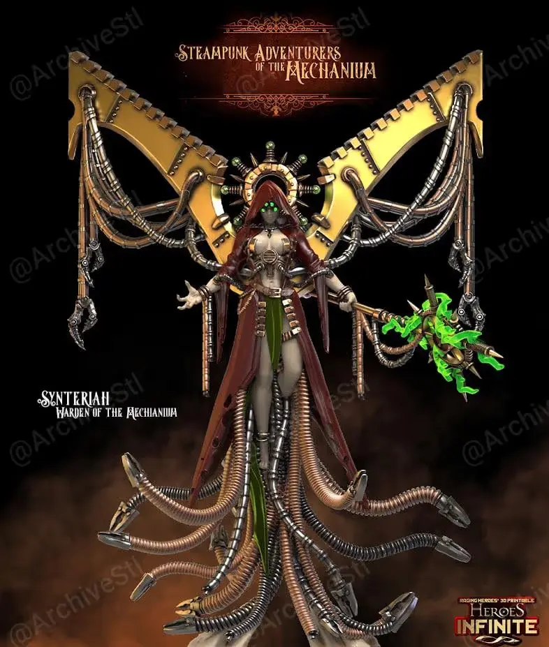 Synteriah Mechanium Warden Archivo Stl Obj Para Impresion 3D