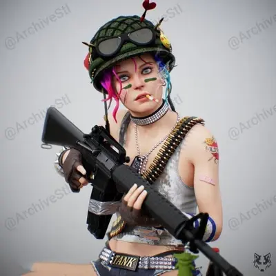 Tank Girl Archivo Stl Para Impresion 3D