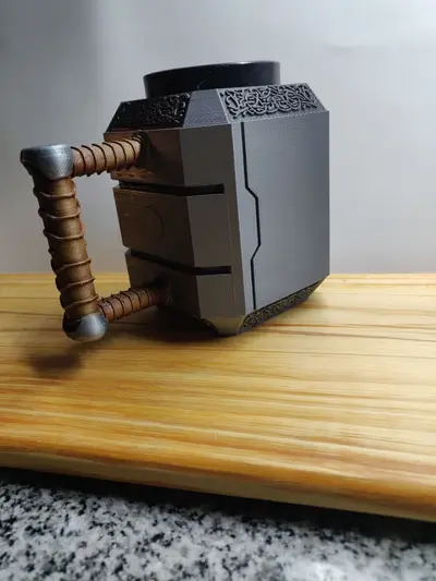 Taza Mjolnir Thor Marvel Archivo STL para Impresion 3D