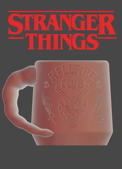 Taza Stranger Archivo Stl Para Impresion 3D