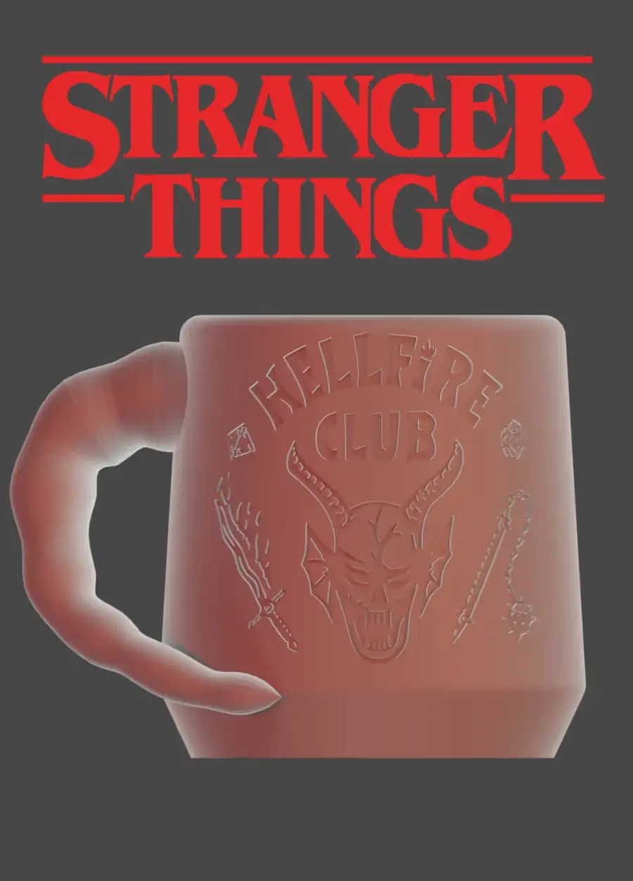 Taza Stranger Archivo Stl Para Impresion 3D