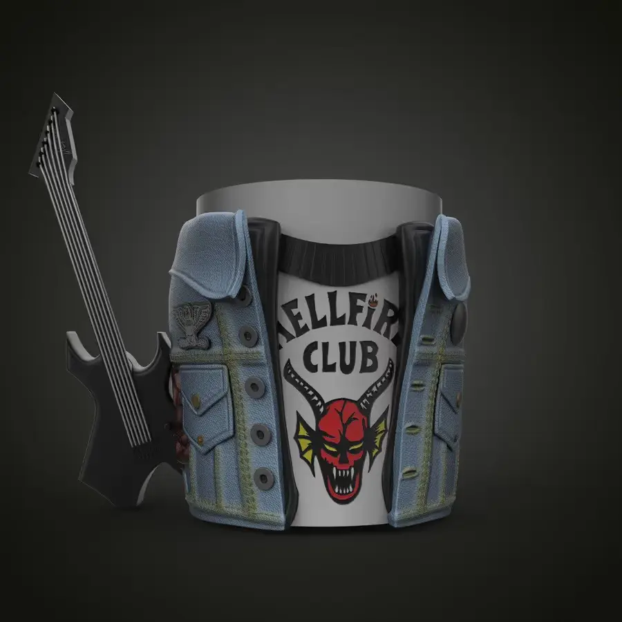 Taza Stranger Eddie Munson Archivo Stl Para Impresion 3D