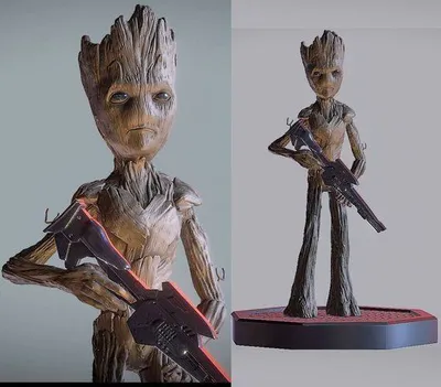 Teenage Groot Archivo STL Impresión 3D