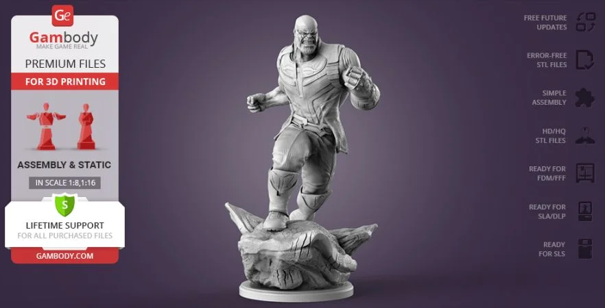 Thanos In Action Archivo STL Impresión 3D