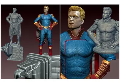 The Boys Homelander + Busto H Archivos Stl Para Impresión 3d