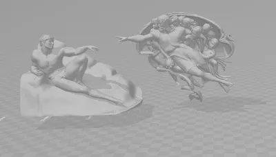 The Creation Of Adam Archivo STL Impresión 3D