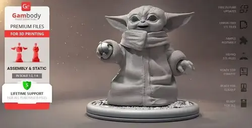 The Mandalorian Baby Yoda Gambody Archivos Stl Impresión 3d